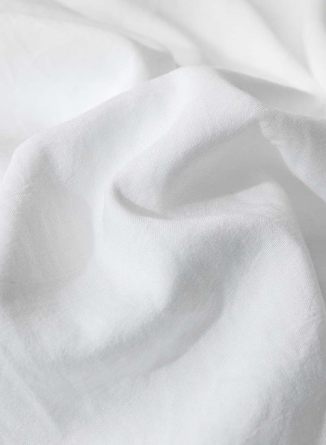 LUNA Home King Size 6-Piece Premium Quality Bedding Set in Solid White, No Filler Included. - Image 2