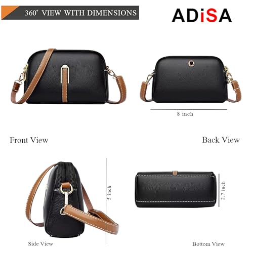 ADISA Women's Girls Grains Cross Body Sling Bag (SL5141-BLA) - Image 2