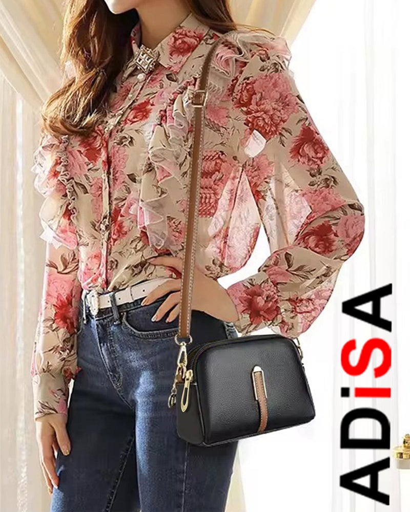 ADISA Women's Girls Grains Cross Body Sling Bag (SL5141-BLA) - Image 5