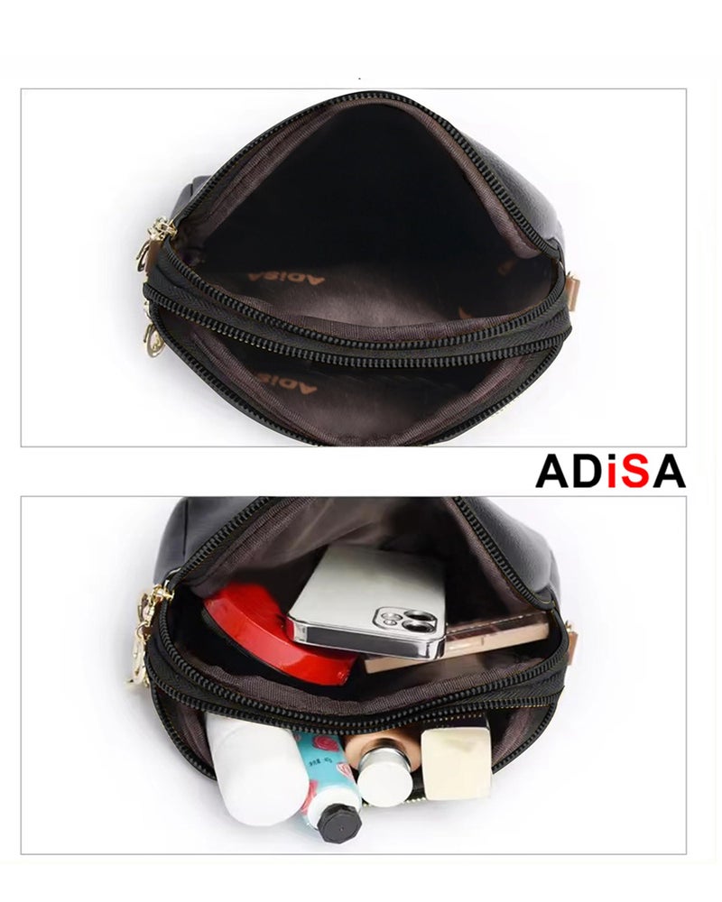 ADISA Women's Girls Grains Cross Body Sling Bag (SL5141-BLA) - Image 4