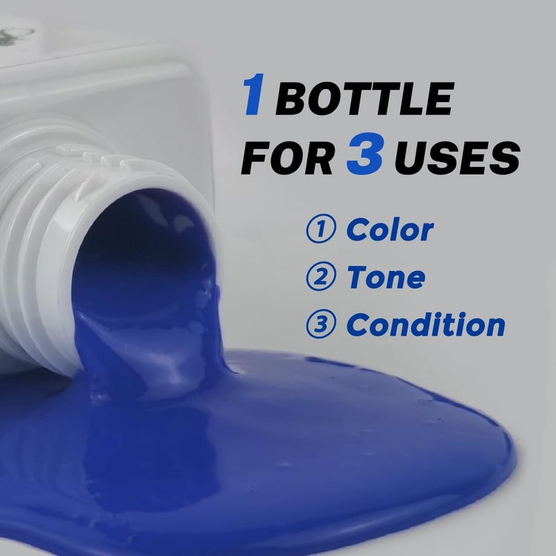 SOVONCARE Hair Color Depositing Conditioner, Blue Semi Permanent Hair Color Conditioner for Colored Hair 5.28 OZ, Hair Dye Conditioner Results in 10 Mins, Haircare Color Cruelty-Free - Image 3