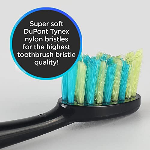 Voom Sonic Pro 7 Series Replacement Brush Heads, Black, 6-Pack - Image 2