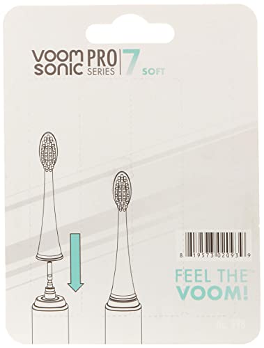 Voom Sonic Pro 7 Series Replacement Brush Heads, Black, 6-Pack - Image 5