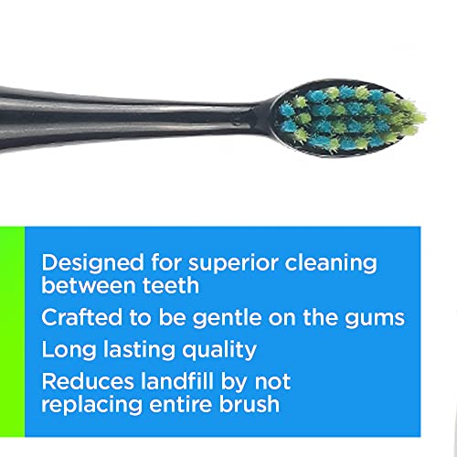 Voom Sonic Pro 7 Series Replacement Brush Heads, Black, 6-Pack - Image 4