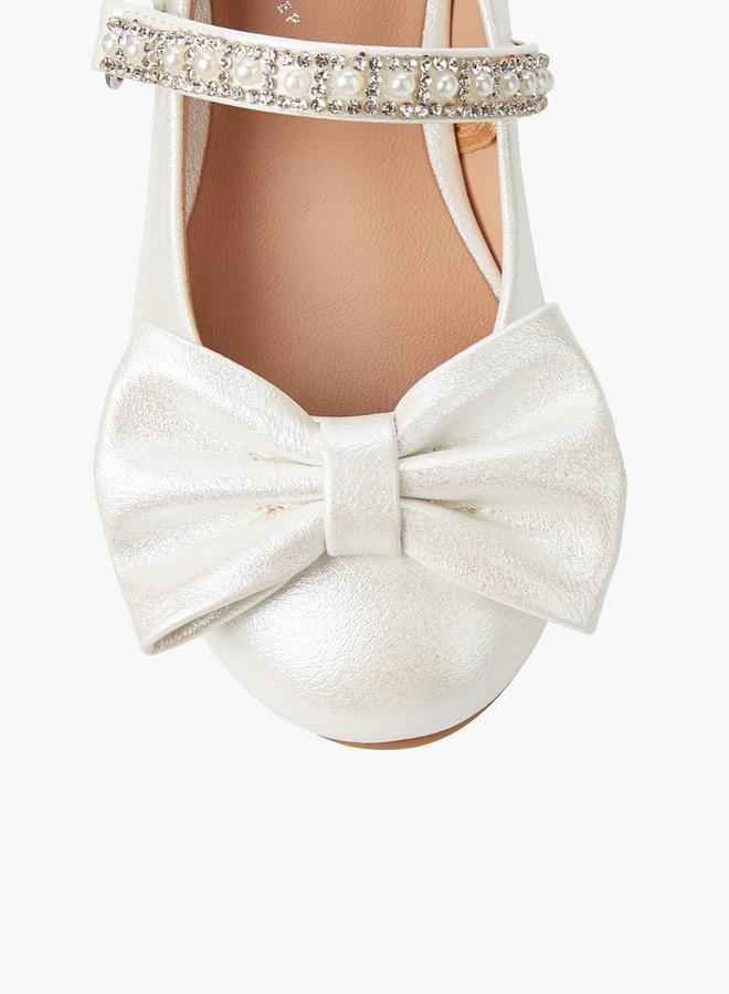 Celeste Girls Bow Embellished Mary Jane Shoes - Image 5