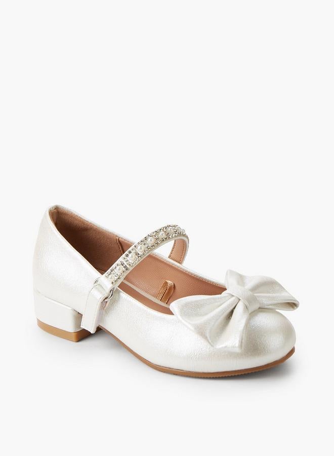 Celeste Girls Bow Embellished Mary Jane Shoes - Image 2
