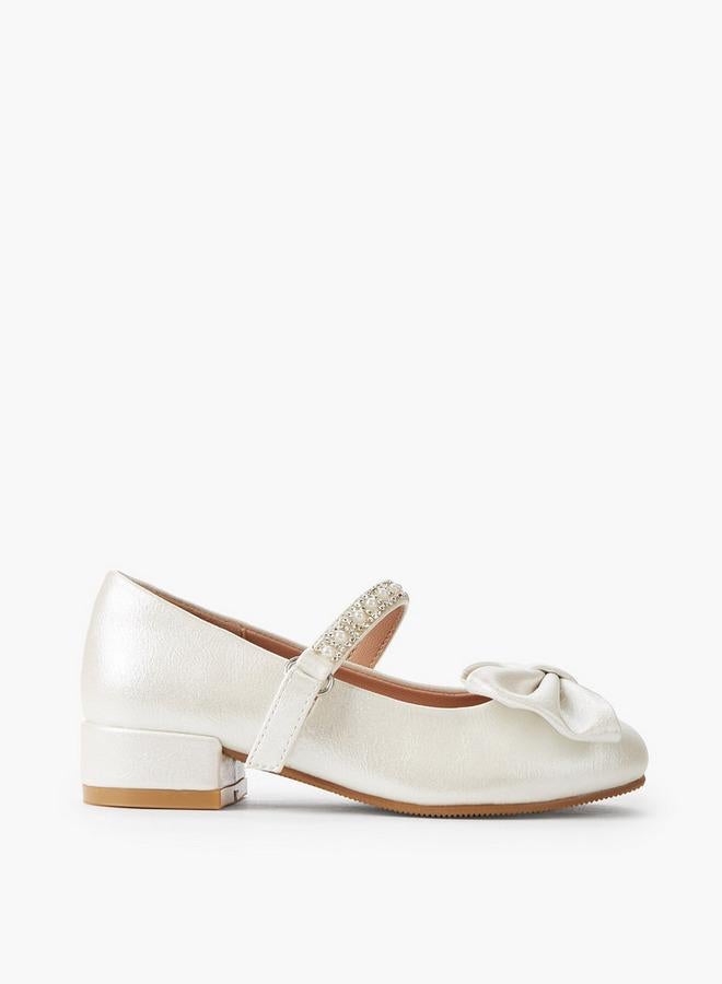 Celeste Girls Bow Embellished Mary Jane Shoes - Image 3
