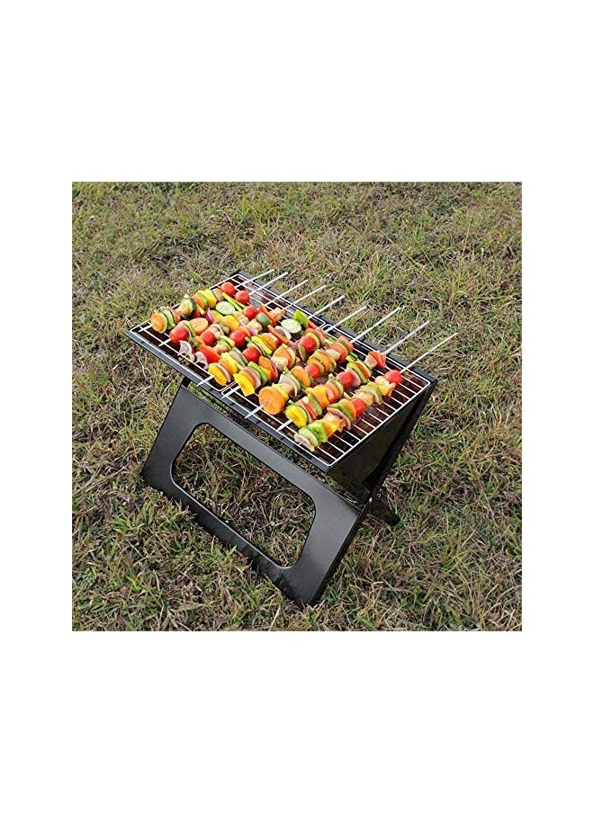 Yuroochii Notebook Charcoal Grill, Folding X Type Portable Lightweight Barbecue Grill Tools, For Outdoor Grilling Cooking Camping Hiking Picnics, Ie 50764  - Image 2