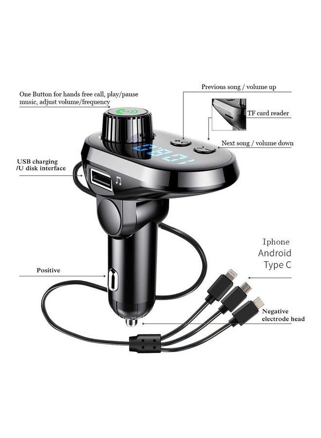 Loquat Multifunctional USB Cable Hands Free Call LED Displayer Port - Image 5