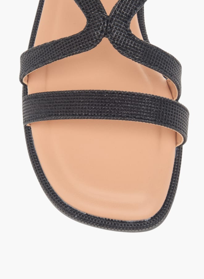 Little Missy Girls Strappy Sandals With Hook And Loop Closure  - Image 3