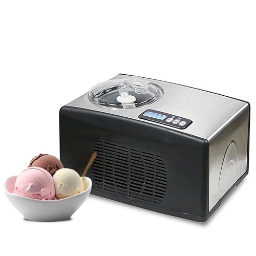 Whynter Ice Cream Maker Machine 1.6 Qt. Automatic with Built-In Compressor, LCD Digital Display & Timer, No Pre-Freezing, ICM-15LS, Stainless Steel - Image 1