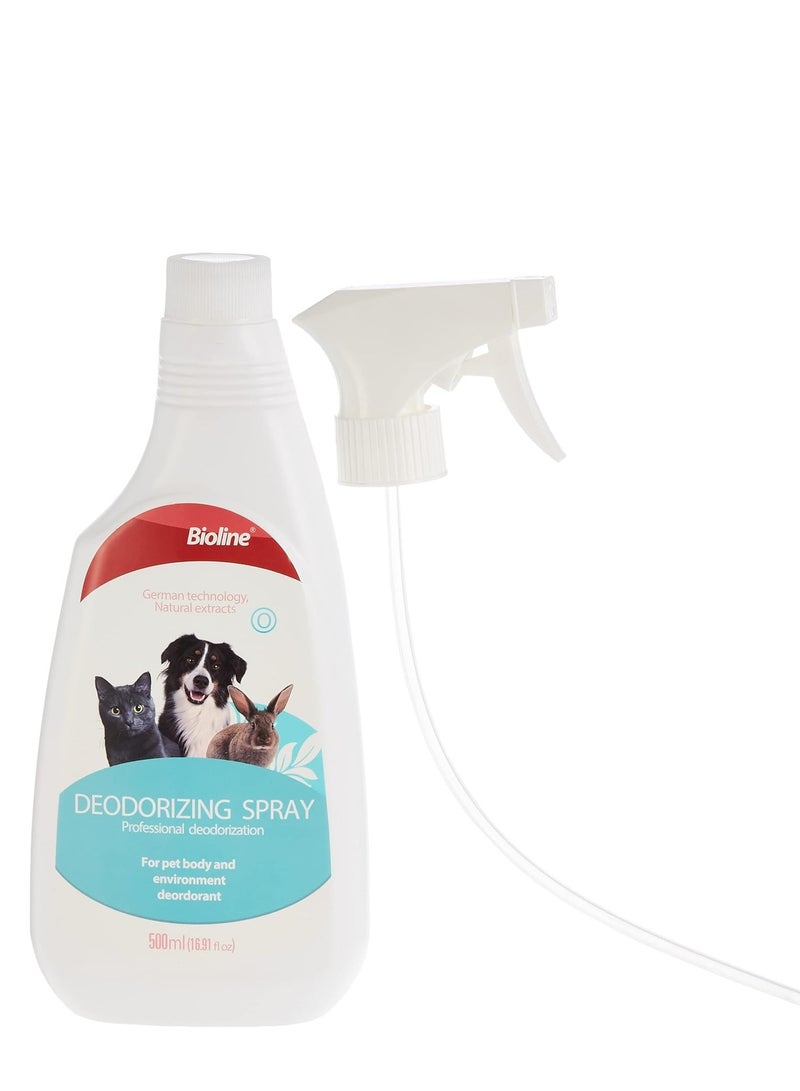 Bioline رذاذ مزيل للروائح للقضاء على الرائحة من المرحاض وغرفة المعيشة والحمام لجميع الحيوانات الأليفة 2X500 مل - Image 2