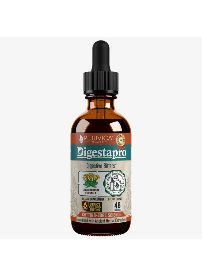 Rejuvica Health DigestaPro - Advanced Digestive Bitters Supplement - Liquid Delivery for Better Absorption - Gentian, Artichoke, Burdock, Chanca Piedra, Ginger & More!  - Image 1