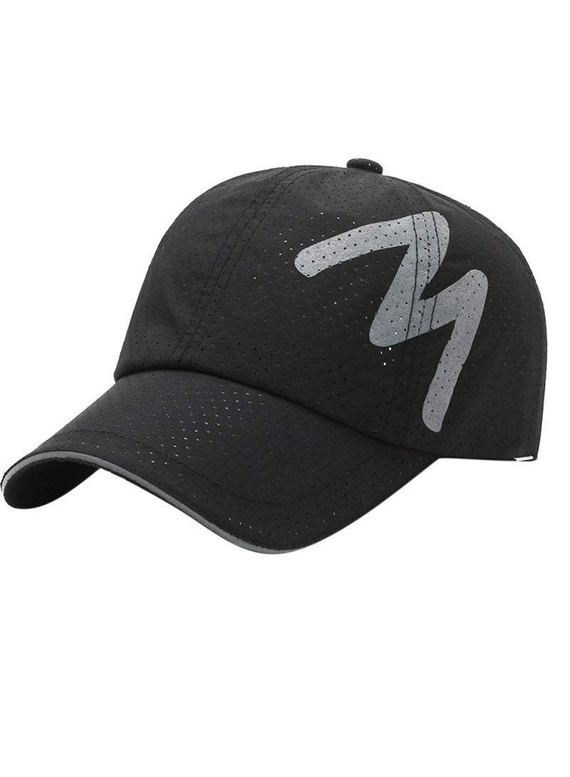 أوزيغالور القبعة الرياضية السريعة الجذب للرجال والنساء مروحة الهواء خفيفة الوزن المحافظة ضد الأشعة UV للأنشطة الخارجية، اللون أسود - Image 1