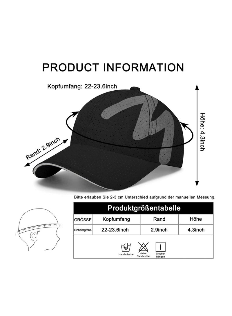 أوزيغالور القبعة الرياضية السريعة الجذب للرجال والنساء مروحة الهواء خفيفة الوزن المحافظة ضد الأشعة UV للأنشطة الخارجية، اللون أسود - Image 2