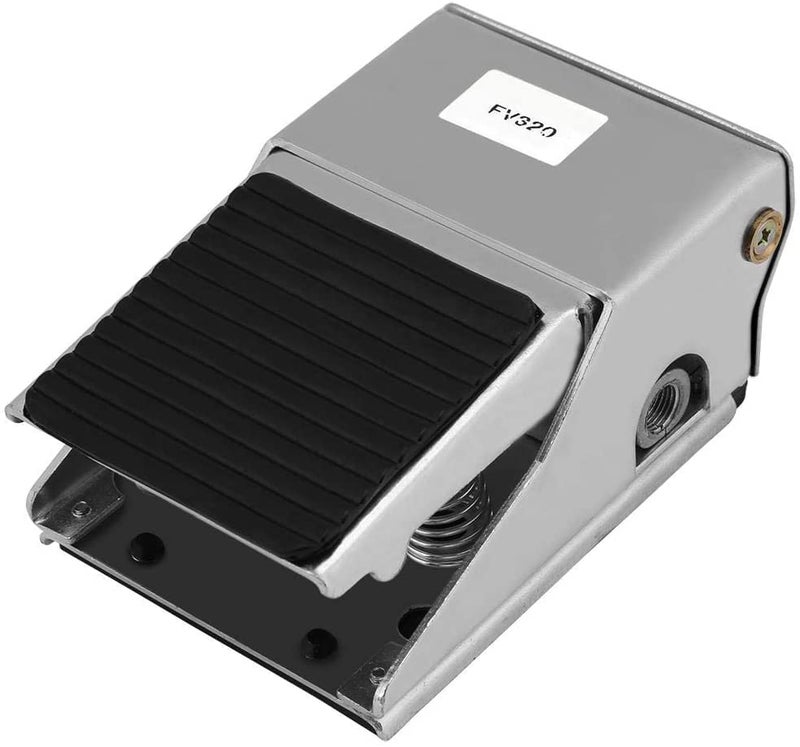 MAXAIR Pneumatic Pedal Switch, Pedal Valve Non Slip Grip G1/4 Threaded Foot Press Control Pedal Valve Switch Aluminum Alloy Body ((FV-320) 3 Way 2 Position) - Image 1