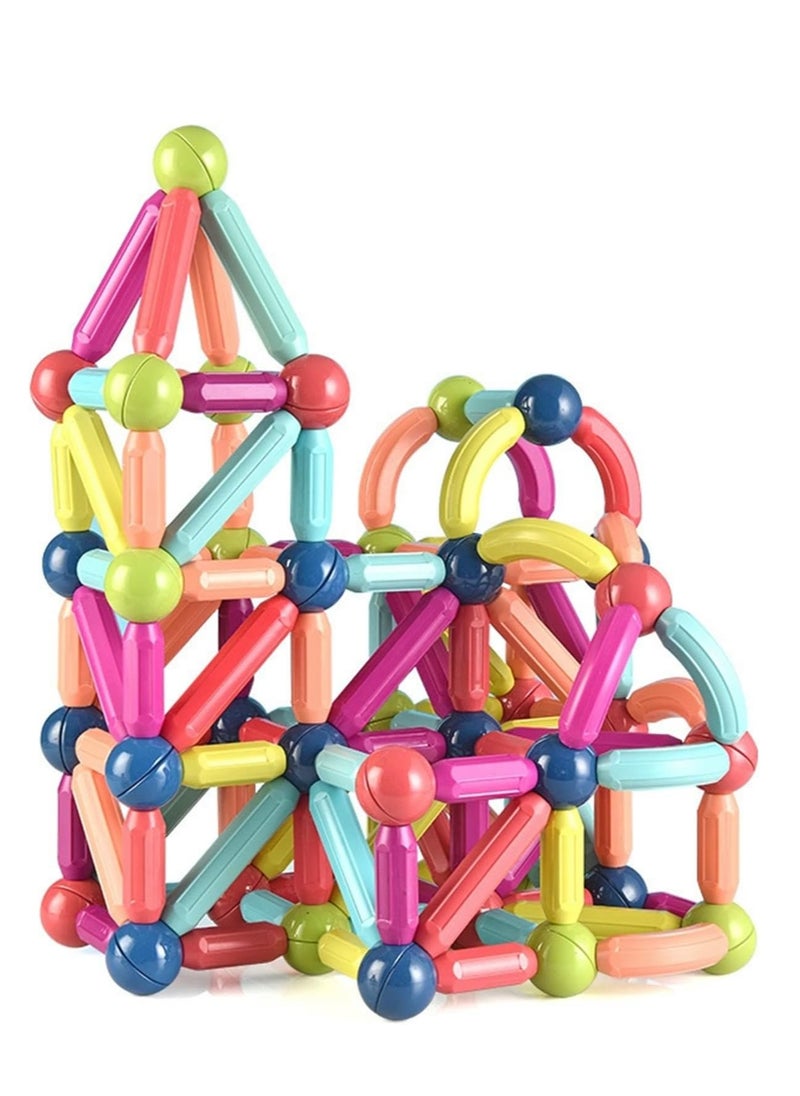 ماركة غير محددة مجموعة عصي وكرات وقضبان مغناطيسية من TOYS-EGYPT، مكعبات وعصي بناء وألعاب تكديس تعليمية للأطفال الأولاد والبنات 42 قطعة  - Image 4