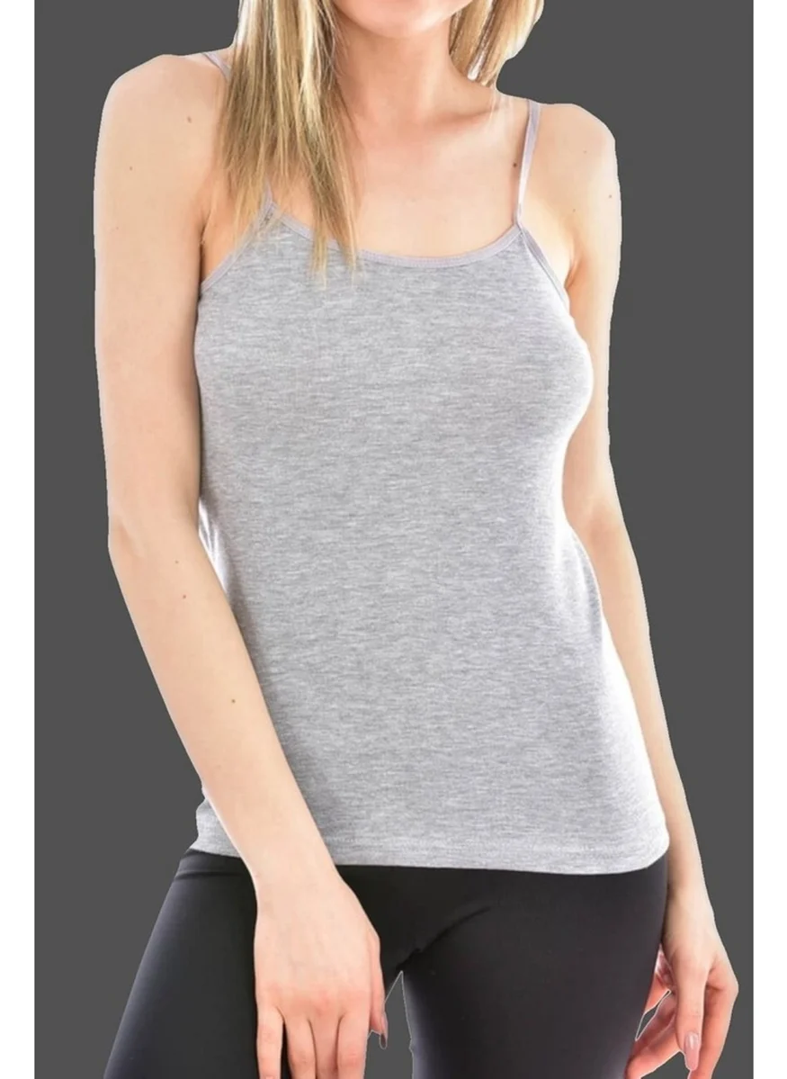 Tutku Passion Women's 4-Pack Cotton Rib Rope Strap Undershirt