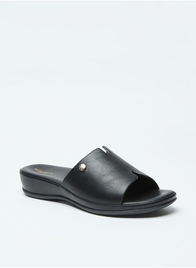 Flora Bella By Shoexpress Solid Slip-On Open Toe Sandals  - Image 1