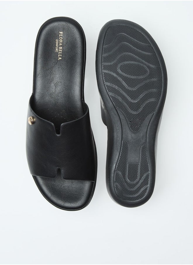 Flora Bella By Shoexpress Solid Slip-On Open Toe Sandals  - Image 4