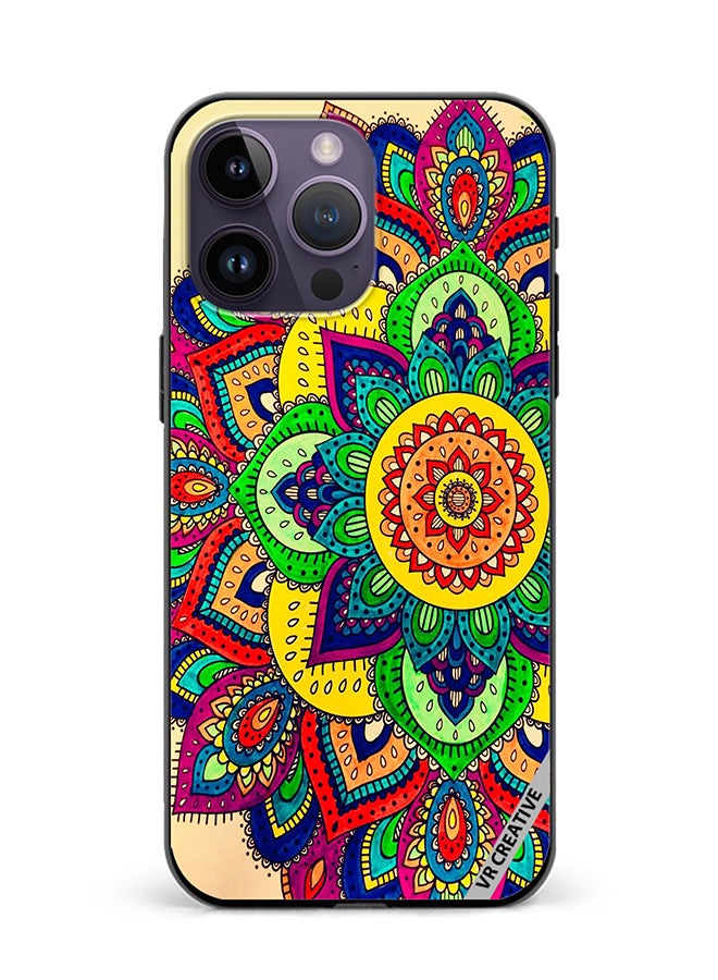 VR CREATIVE Protective Case Cover For Apple iPhone 15 Pro Max Mandala Design Multicolour - Image 1