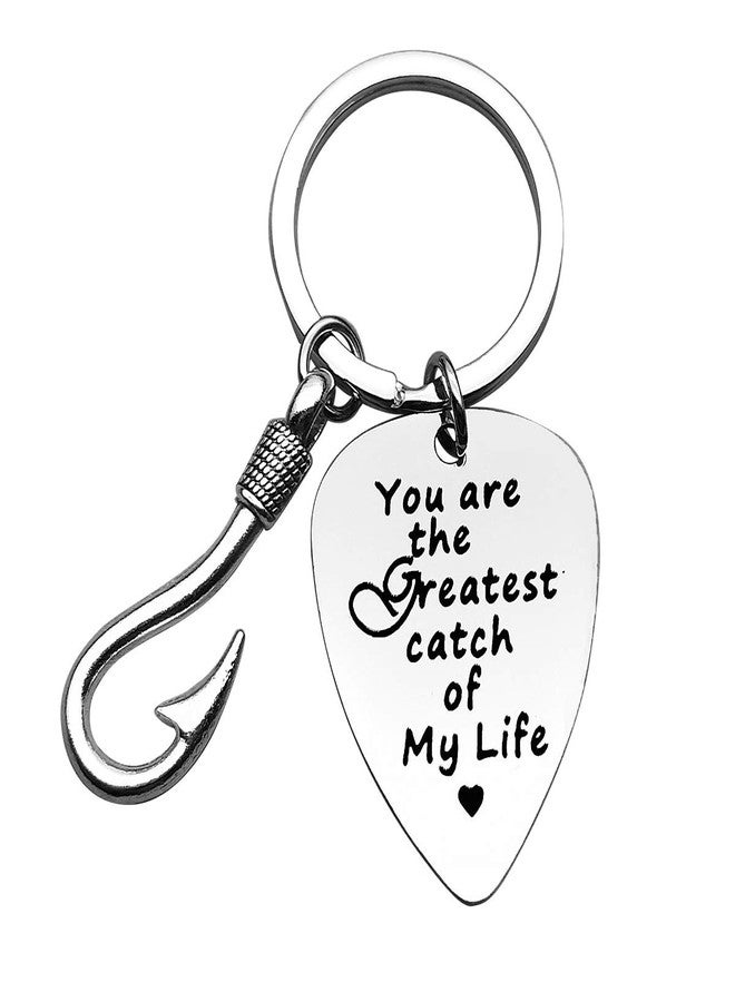 Xiahuyu Keychain Gifts for Boyfriend Fiance Husband You are the Greatest Catch of My Life Keychain Wedding Anniversary Valentines Day Gift Christmas Birthday Gift Fishing Gifts for Men - Image 1