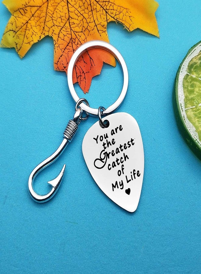 Xiahuyu Keychain Gifts for Boyfriend Fiance Husband You are the Greatest Catch of My Life Keychain Wedding Anniversary Valentines Day Gift Christmas Birthday Gift Fishing Gifts for Men - Image 5