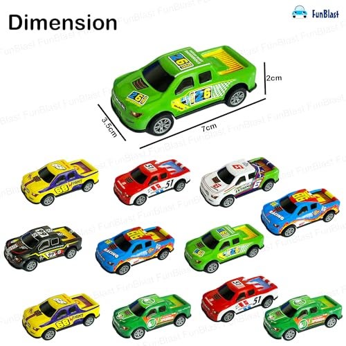FunBlast Die-Cast Car Set for Kids – Pack of 8 Pull Back Metal & Plastic Cars, Scaled Model Mini Racing Car Toys for 3+ Year Old Boys & Girls, Multicolor - Image 2