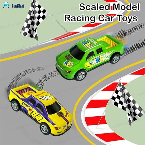 FunBlast Die-Cast Car Set for Kids – Pack of 8 Pull Back Metal & Plastic Cars, Scaled Model Mini Racing Car Toys for 3+ Year Old Boys & Girls, Multicolor - Image 3