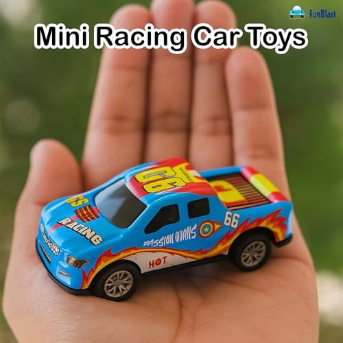 FunBlast Die-Cast Car Set for Kids – Pack of 8 Pull Back Metal & Plastic Cars, Scaled Model Mini Racing Car Toys for 3+ Year Old Boys & Girls, Multicolor - Image 5
