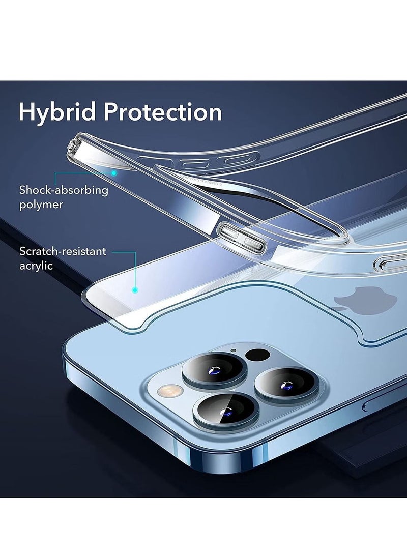 إيف آيفون 13 برو واقي شاشة من الزجاج المقوى ، حماية من السقوط بدرجة عسكرية ، واقي من الصدمات ، جراب هاتف مقاوم للخدش ، سلسلة كلاسيكية ، شفاف - Image 3