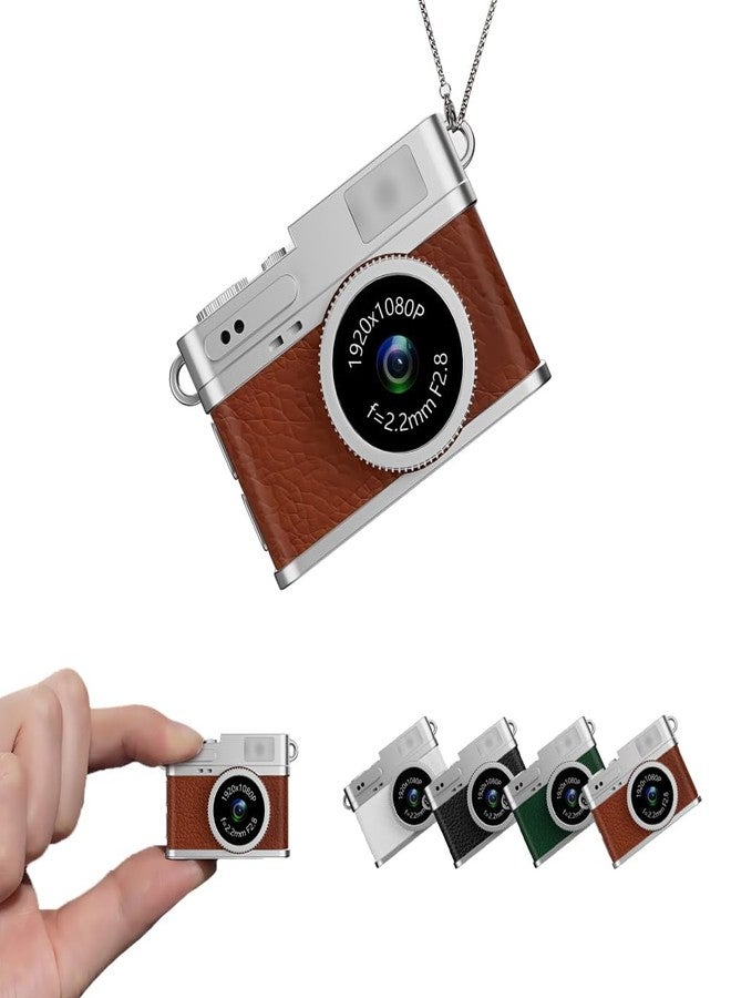 RWSEFK Retro Mini Digital Video Keychain Camera Small bodycam 1080P HD Video Go Cam 0.96" IPS Screen 4 Colors Type-C Pro17g 8GB Pocket Video Recorder for Travel Recording Gifts for Girls Stocking Stuffers - Image 1