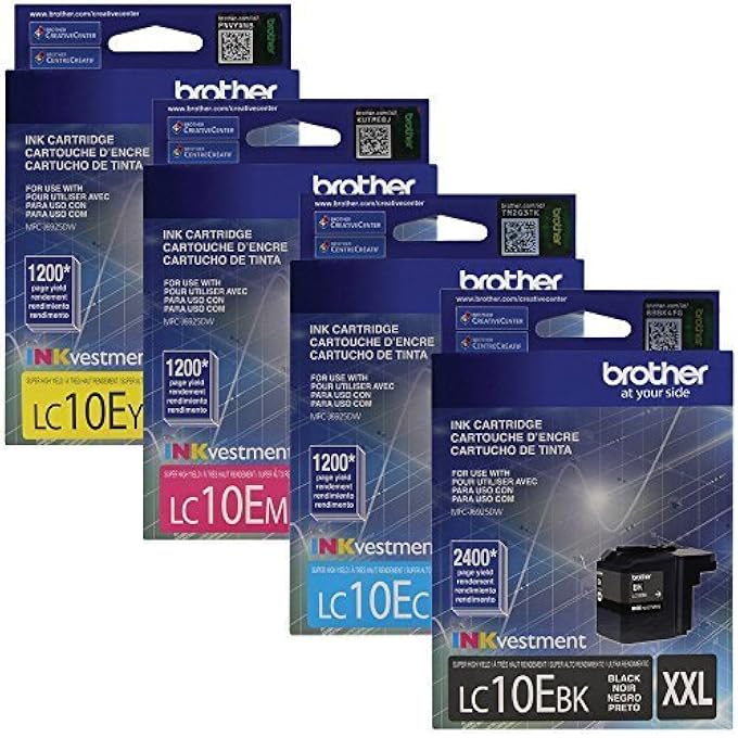 LC10EBK, LC10EC, LC10EM, LC10EY SUPER HIGH YIELD XL BLACK, CYAN MAGENTA AND YELLOW INK CARTRIDGE SET