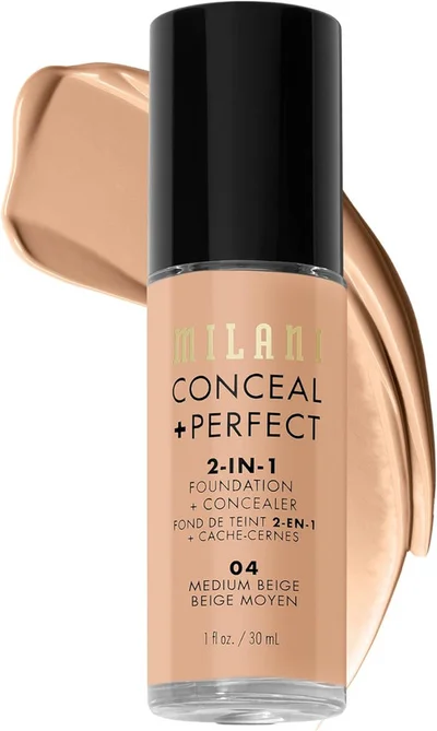MILANI Milani Conceal + Perfect 2-In-1 Foundation - 04 Medium Beige beige