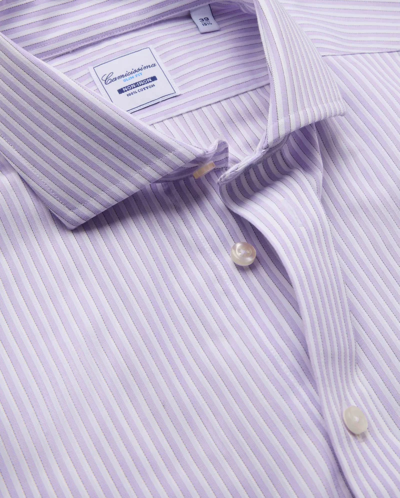 كاميتشسما Striped Dobby Non Iron Shirt