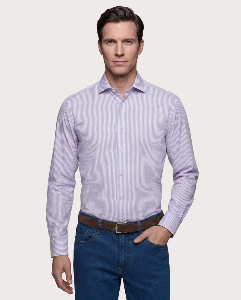 كاميتشسما Striped Dobby Non Iron Shirt