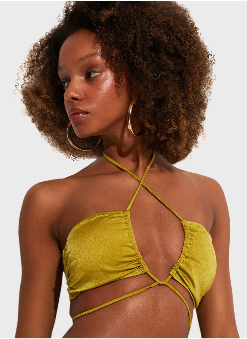 JUNE - Tie Detailed Bikini Top - Image 1
