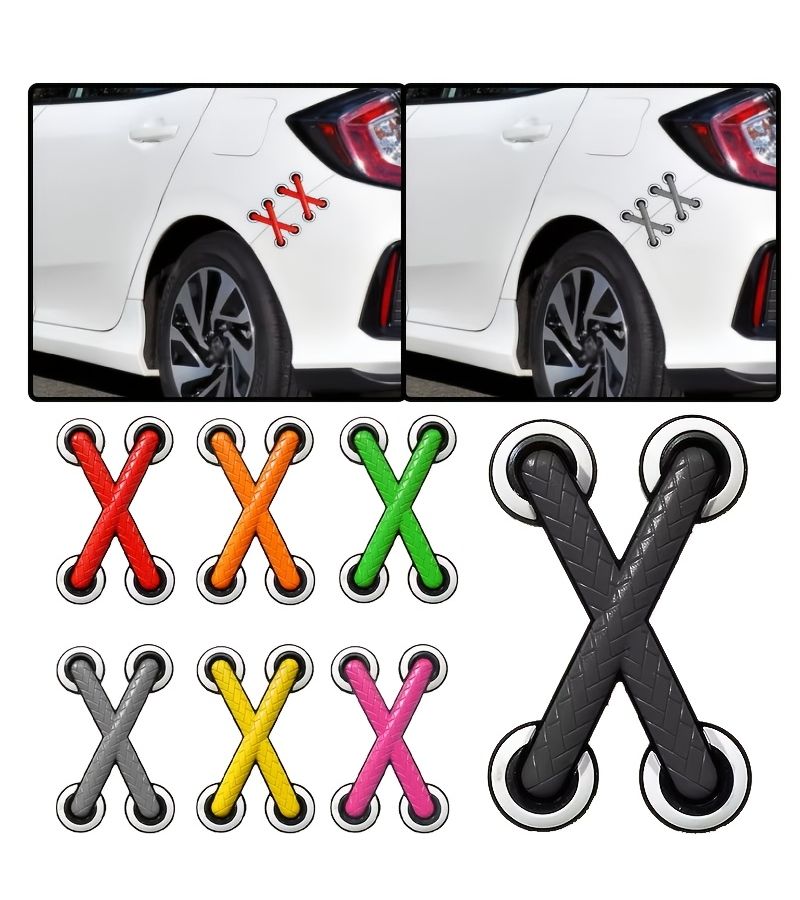 Grey 3D Simulation Patch Stickers for Car Motorcycle Shoelaces Bumper Decoration - Image 1