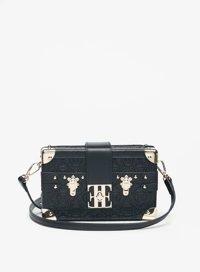 ايل Women's Metal Accent Crossbody Bag with Detachable Strap