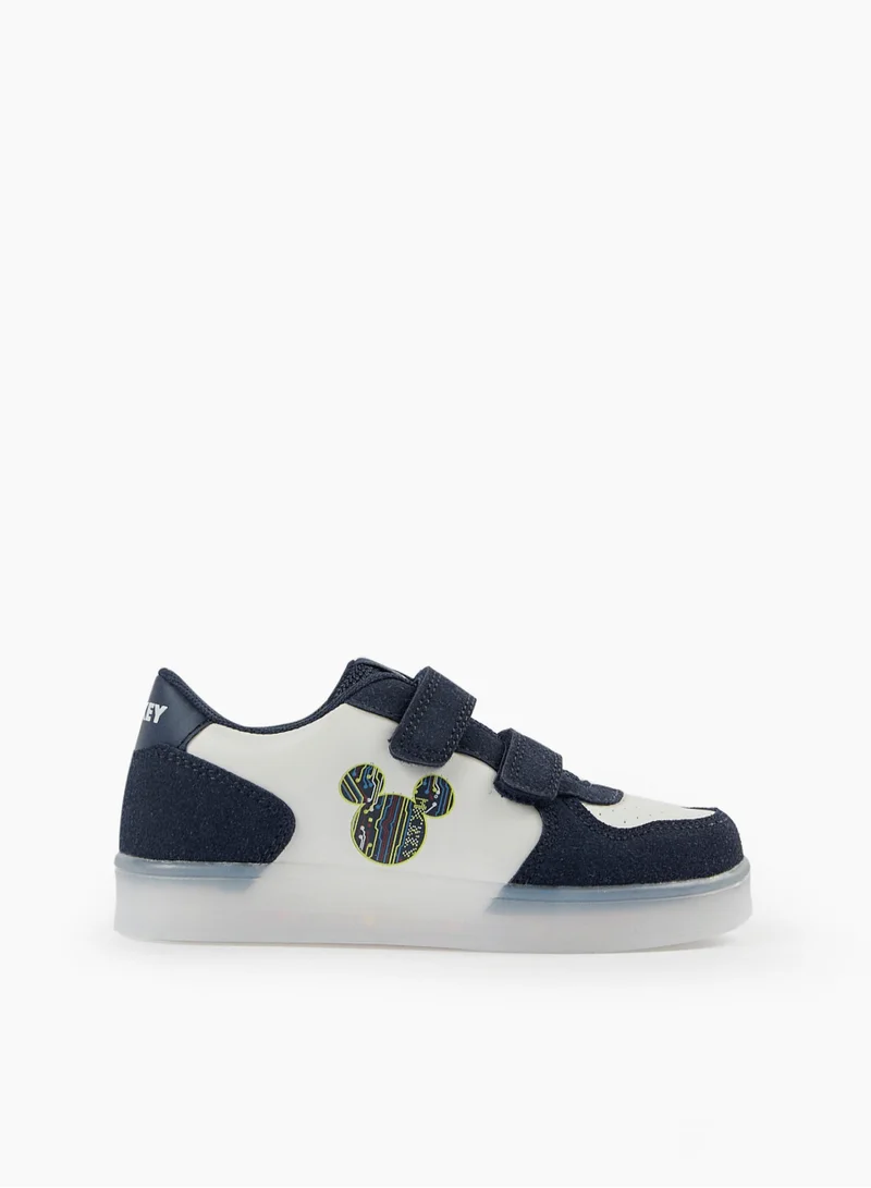 Zippy Light-up Trainers for Boys 'Mickey', Dark Blue/White