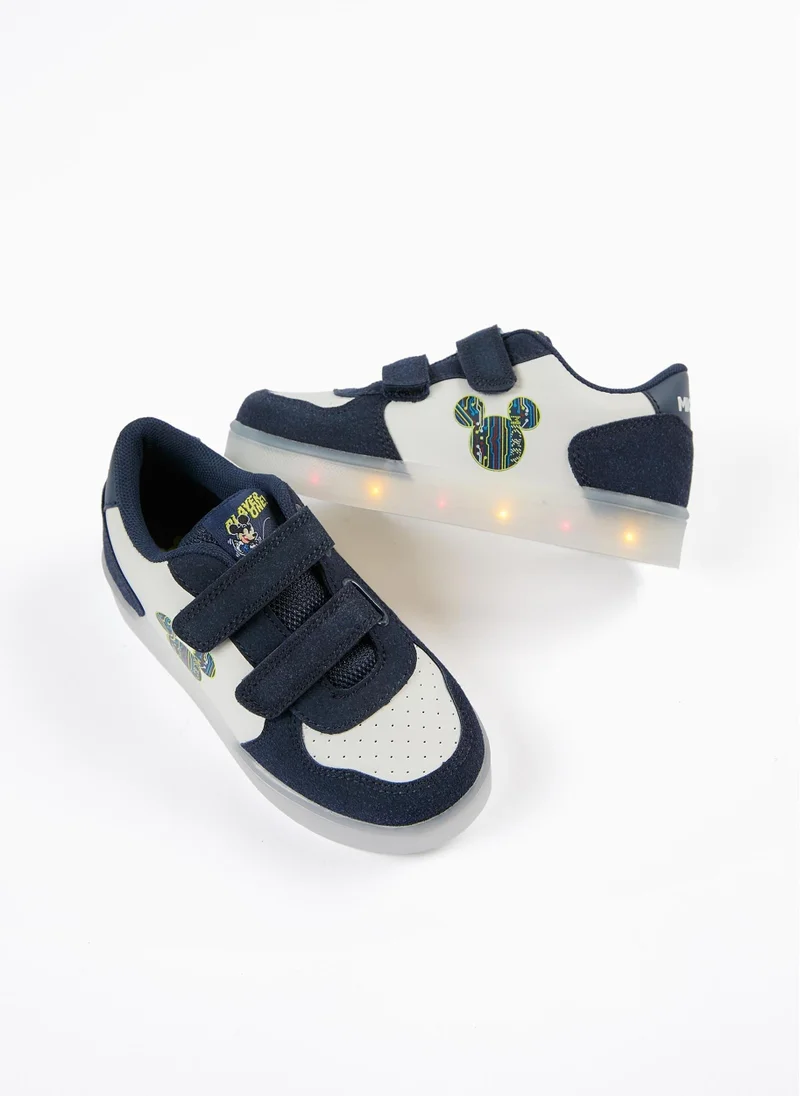Zippy Light-up Trainers for Boys 'Mickey', Dark Blue/White