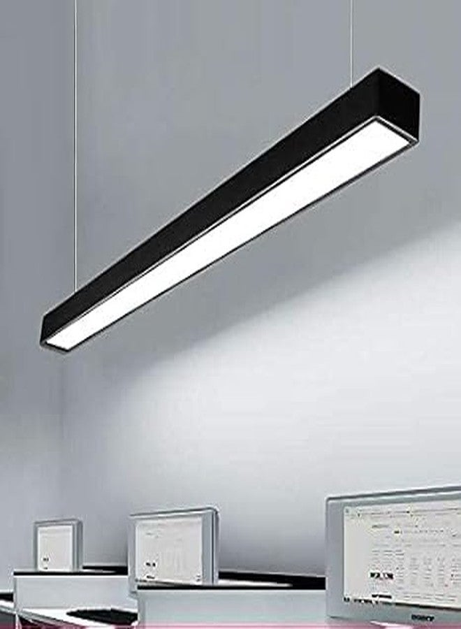 Decor chronicle 32W LED Office Ceiling Light | Height Adjustable Hanging Light | Aluminum | Indoor Commercial Profile Pendant Lamp | Office, Gym Lighting | Single Color (Linear Black) - Image 1