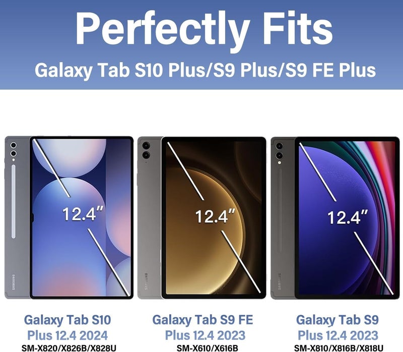 typecase حافظة لوحة المفاتيح لجهاز سامسونج جالاكسي تاب S10 بلس، S9 بلس و S9 FE بلس (12.4 بوصة)، إضاءة خلفية بـ 7 ألوان ولوحة تتبع، حامل قلم S، 3 زوايا عرض، لوحة مفاتيح قابلة للفصل مغناطيسياً (لا تناسب S10 FE+)  - Image 4