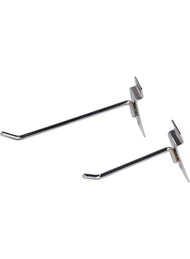 ROBUSTLINE Chrome Plated Slide Board Assorted Slat Wall Display Hooks For Panel Single Rod Heavy Duty Metal Slat Wall Hooks 8Cm - Image 3