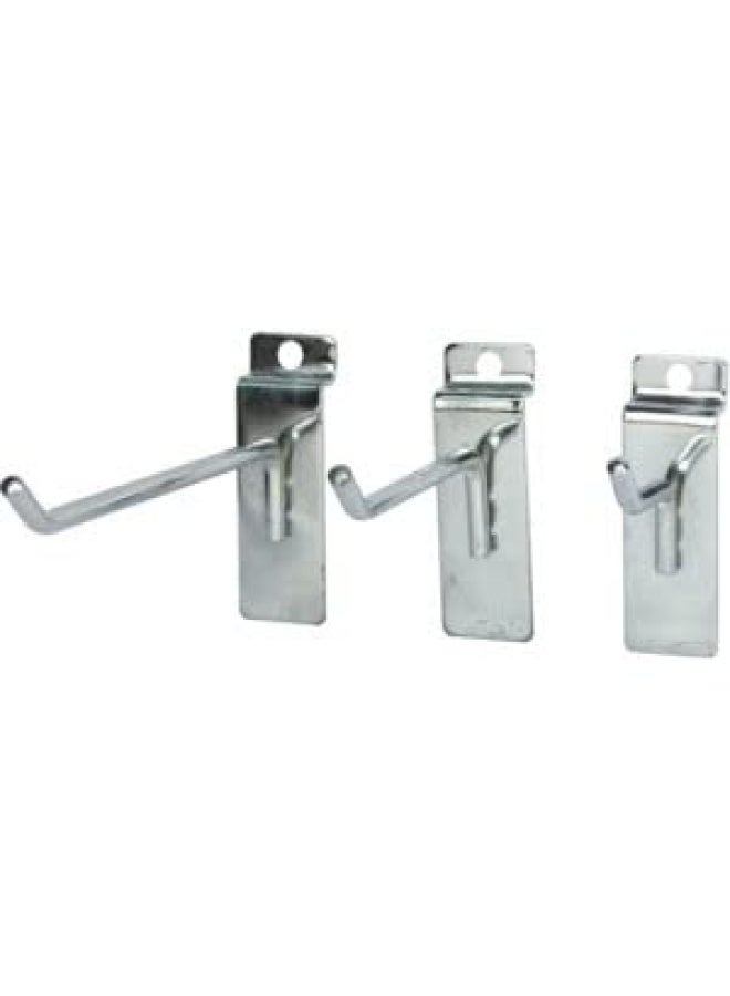 ROBUSTLINE Chrome Plated Slide Board Assorted Slat Wall Display Hooks For Panel Single Rod Heavy Duty Metal Slat Wall Hooks 8Cm - Image 5
