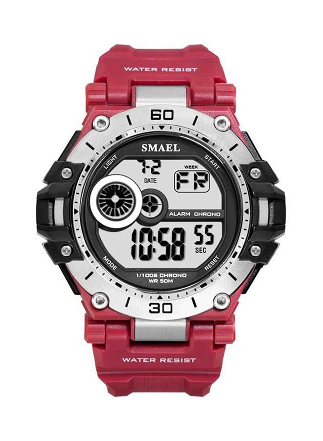 نيبمينينت boys Water Resistant Resin Digital Watch Smael-48-RED
