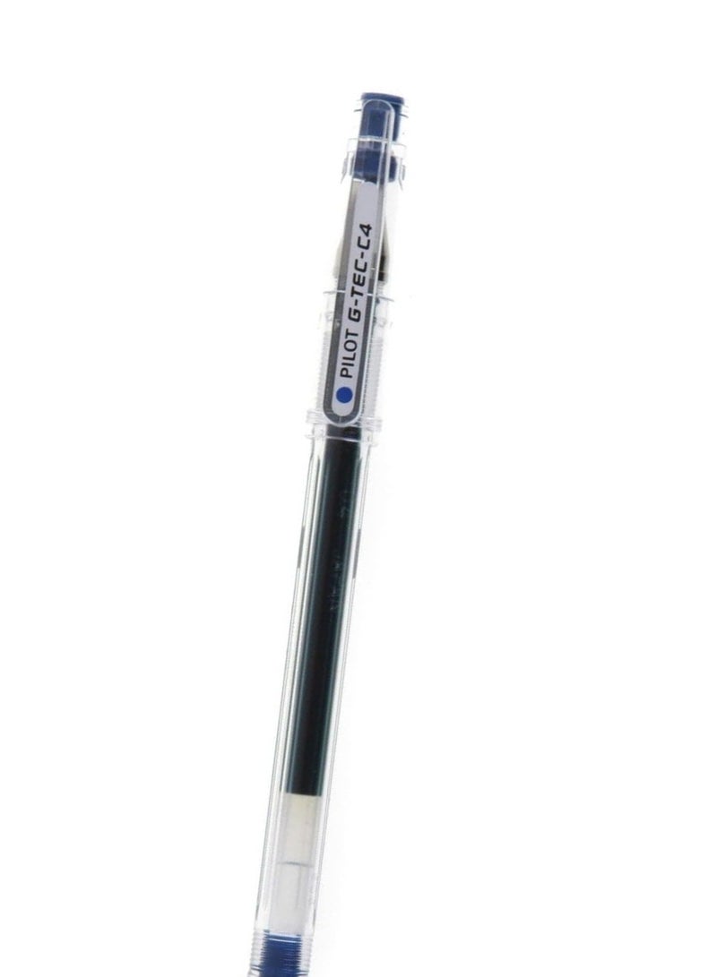 بايلوت قلم بايلوت جي - Tec C4 جل ميكروتيب رولربال أزرق عبوة من 12 قلم