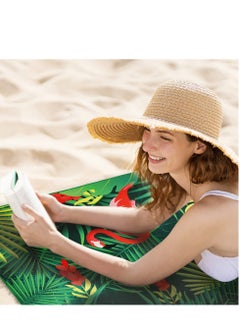 Excefore Beach Towel, Quick Dry Sand Free Beach Towel, Lightweight Microfibre Beach, Dry Camping Towels, Hawaiian Pool Towel for Travel, Swimming, Holiday(Green, 160 x 80cm)  - Image 5
