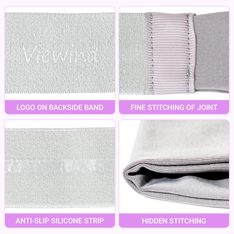 Viewind Sweat Absorb Headband for Men & Women, Athletic Headband for Running Yoga Workout, Wide Fashion Headband for Daily, 4" Width, Soft & Strechy, Non Slip Silione, 3 Colors in Pack - Image 3