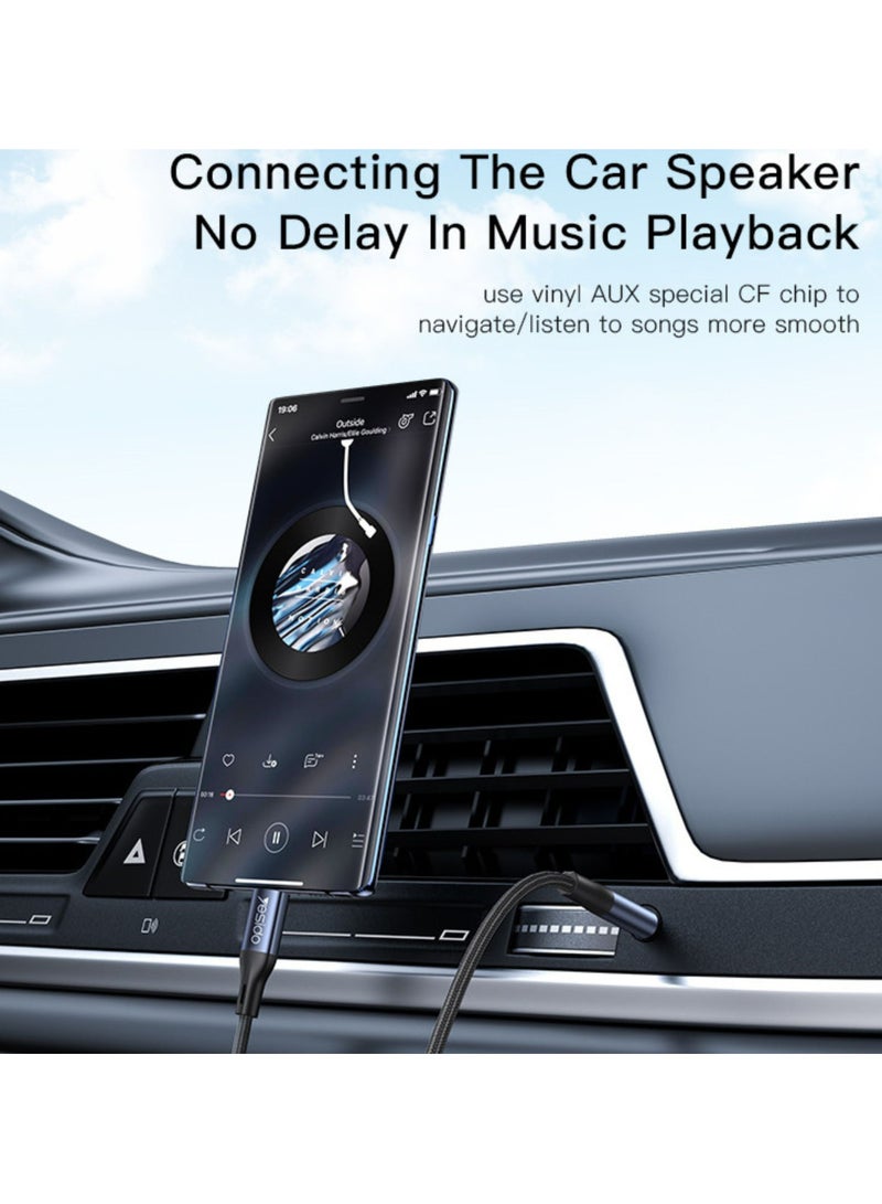 Yesido Nylon Braid USB TC To 3.5mm Pin Audio Cable for Mobile Phone| Headphone USB C Aux Converter - Image 5